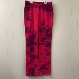 Massimo Rebecchi tie dye wide leg jeans
